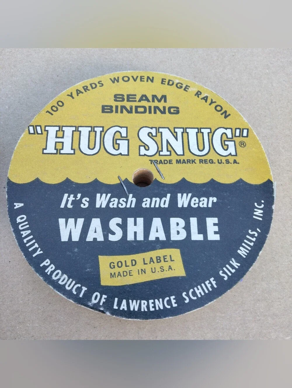 Hug Snug Vintage Rayon Seam Binding 100 Yd Spool Sewing Trim Lot Of 2 Made in US